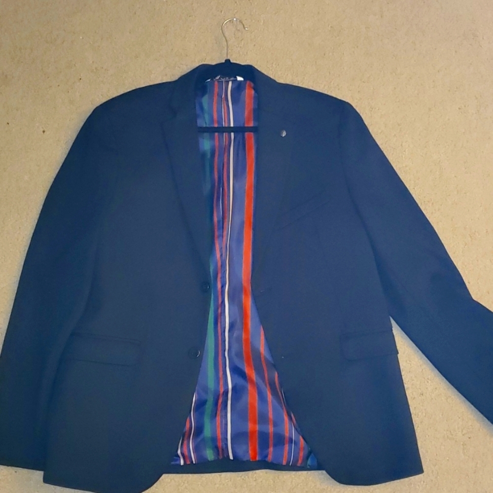 Black Zara Blazer (Men) with colorful inner lining  Size 44 USA